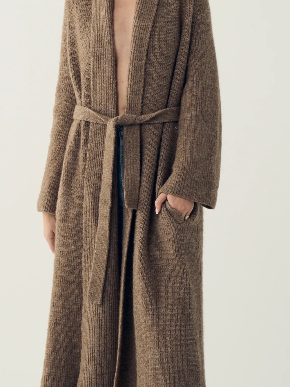 Vincent James Climate Beneficial Duster Cardigan - Brown - Picture 6 of 8